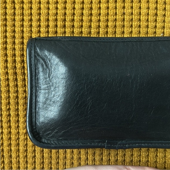 Vintage Coach Black Leather Chunky Case Multipurpose Make-up Money Pouch - Picture 5 of 14